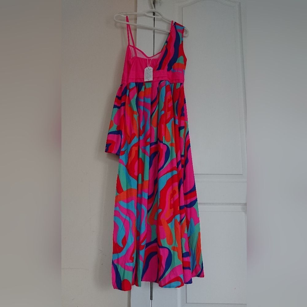 Breezy Vibrant Bold Color Sleeveless Maxi Dress